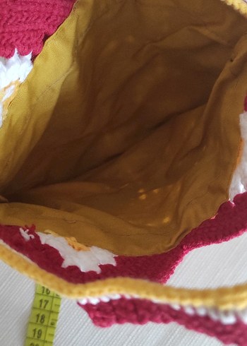 Beden Bordo Çiçekli Örgü Bohem Kadın Çantası