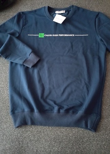 Calvin Klein Performance Lacivert Bisiklet Yaka Sweatshirt