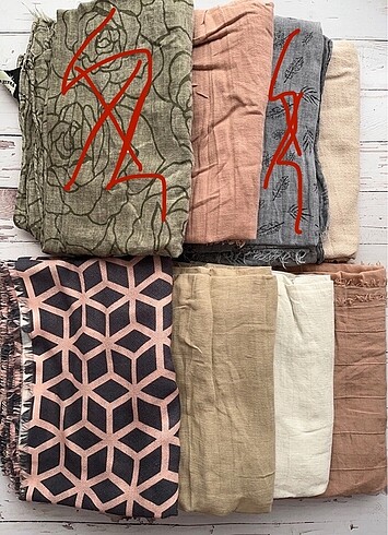Fresh Scarf pamuklu şal 6 adet