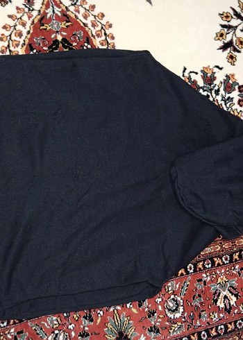 m Beden Siyah Kapüşonlu Kadın Sweatshirt