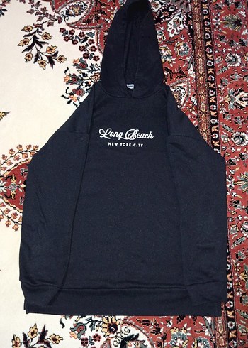 Siyah Kapüşonlu Kadın Sweatshirt