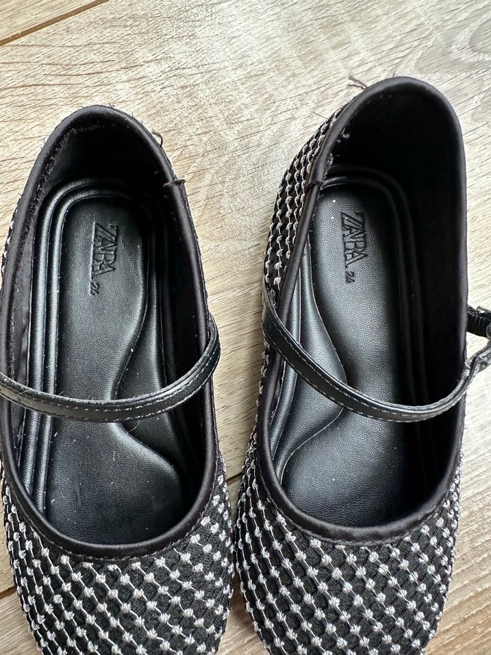 Zara 26 Kız Çocuk Puantiyeli Tokalı Babet - Görsel 5