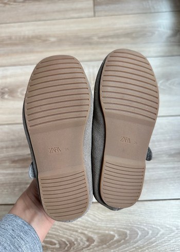 Zara 26 Kız Çocuk vizon Süet Tokalı Babet - Görsel 5