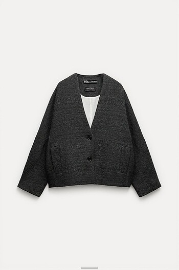ZARA XS/34 ZW COLLECTION MANTECO YÜNLÜ CEKET