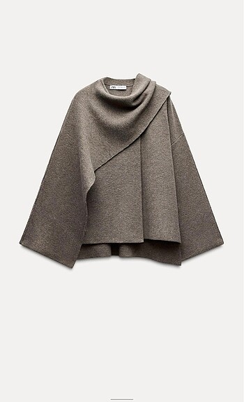 ZARA S-M PELERİNLİ KISA KABAN
