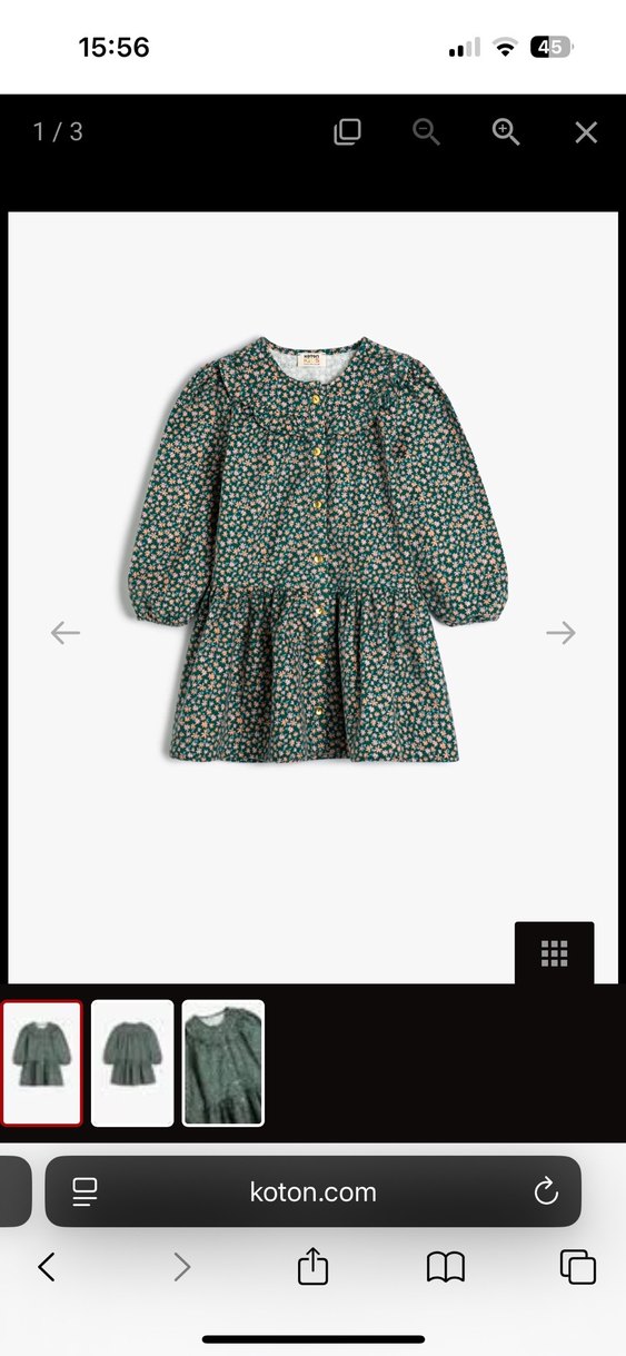 Koton çiçekli pazen elbise - Görsel 3