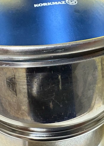 Mavi Saplı Gri Çelik 3 li tencere takımı - Görsel 5