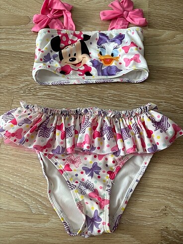 4 Yaş Beden Dısney beyaz çocuk bikini