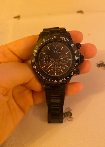  Beden siyah Renk Siyah Minimalist Erkek Biker Kol Saati