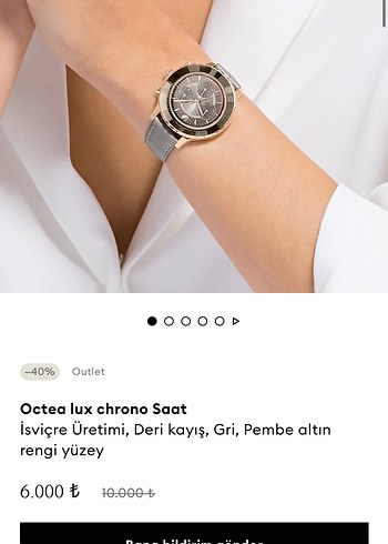 Klasik Zarif Bej Swarovski Kadın Saati