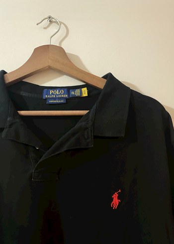 Erkek Siyah Keten Polo Tişört - Görsel 3