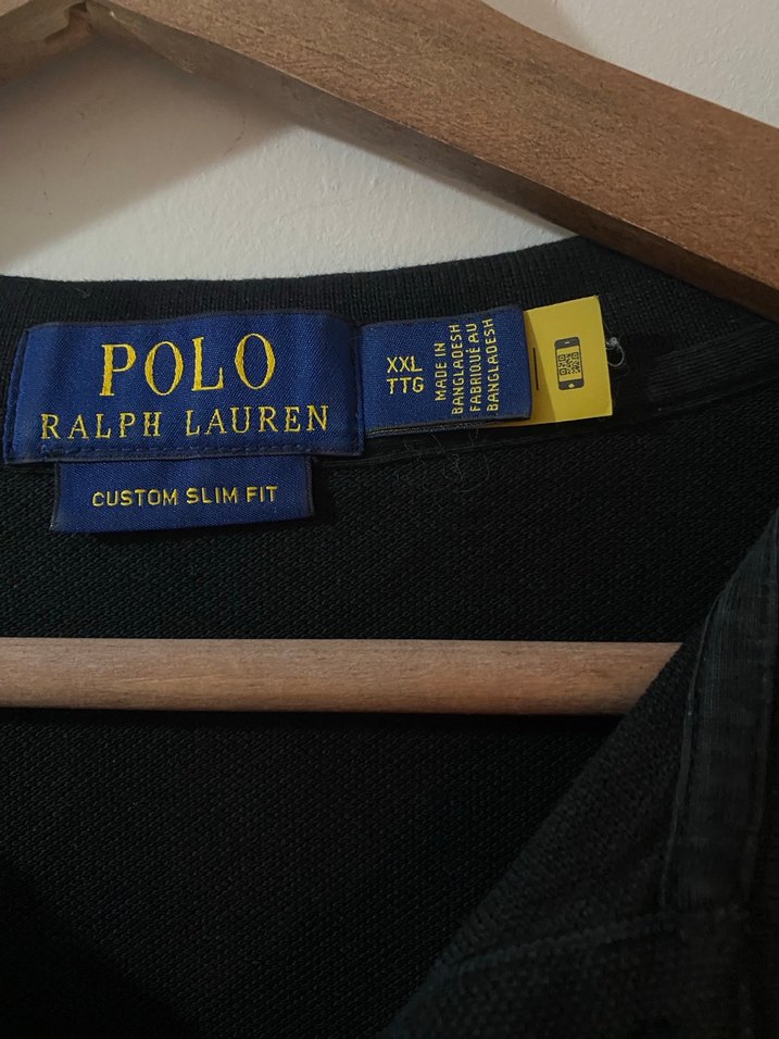 Erkek Siyah Keten Polo Tişört - Görsel 4