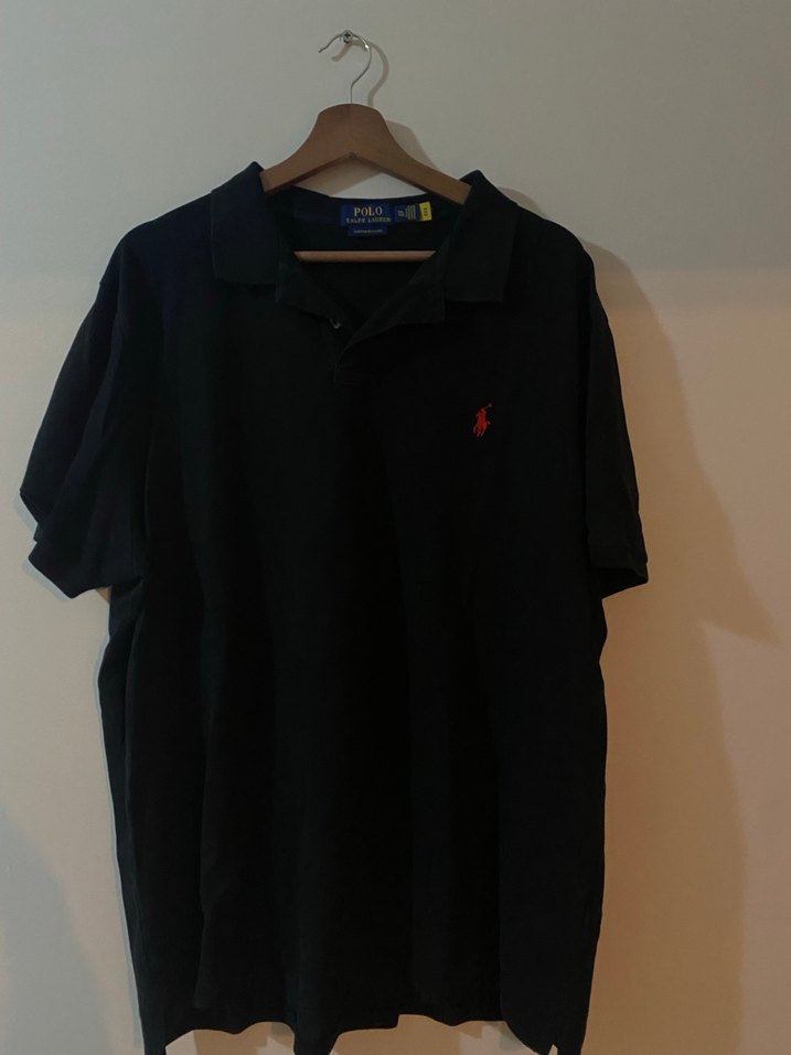 Erkek Siyah Keten Polo Tişört - Görsel 2