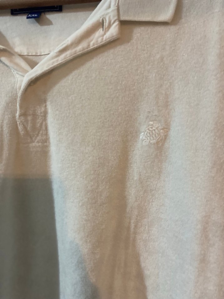 Vilebrequin Erkek Beyaz havlu kumaş Kısa Kollu Polo Tişört - Görsel 2