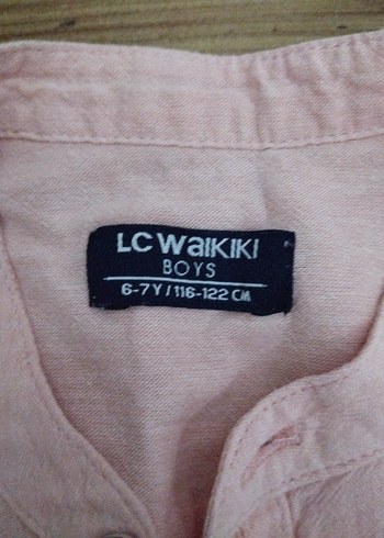 erkek Çocuk Pembe Keten Kısa Kollu Gömlek - Görsel 3