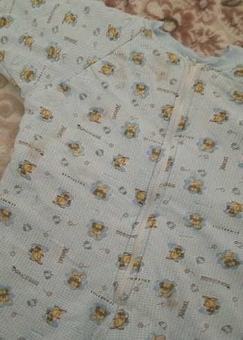 Mavi Bebek Tulum, Uzun Kollu, Düğmeli - Görsel 2