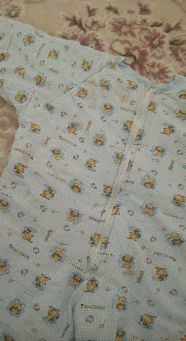 Mavi Bebek Tulum, Uzun Kollu, Düğmeli - Görsel 2