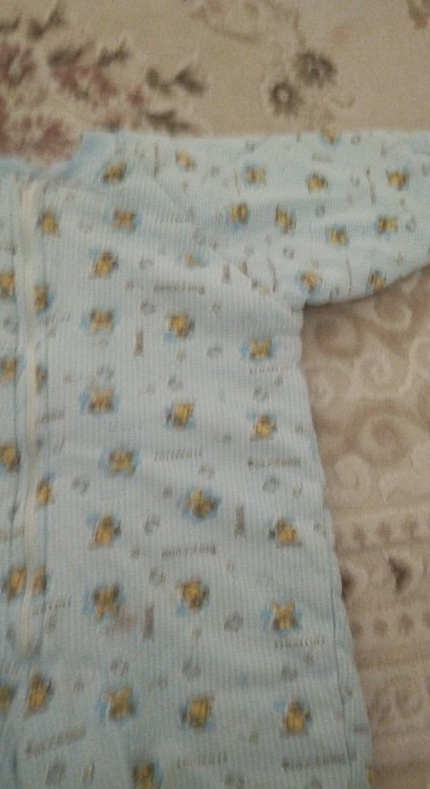 Mavi Bebek Tulum, Uzun Kollu, Düğmeli - Görsel 3