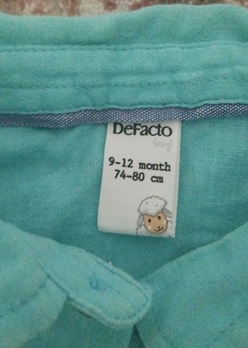 Turkuaz Keten Erkek Çocuk Kısa Kollu Gömlek - Görsel 2