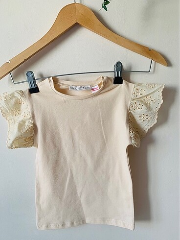Zara Orjinal Çocuk Krem Tshirt