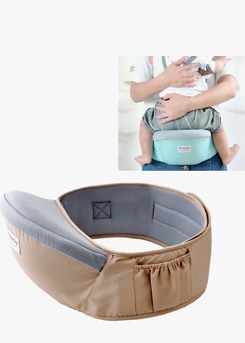 Bej Bebek Taşıma Slingi - Görsel 5