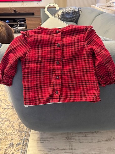 6-9 Ay Beden bordo Renk 6-9 aylık bebek gömlek