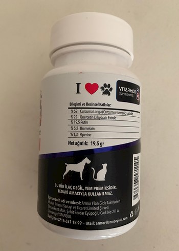 VitArmor Curcumin kedi köpek takviyesi - Görsel 2