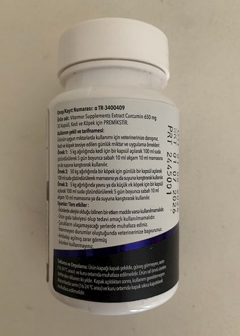 VitArmor Curcumin kedi köpek takviyesi - Görsel 3