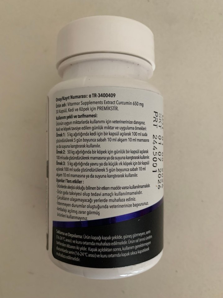 VitArmor Curcumin kedi köpek takviyesi - Görsel 3