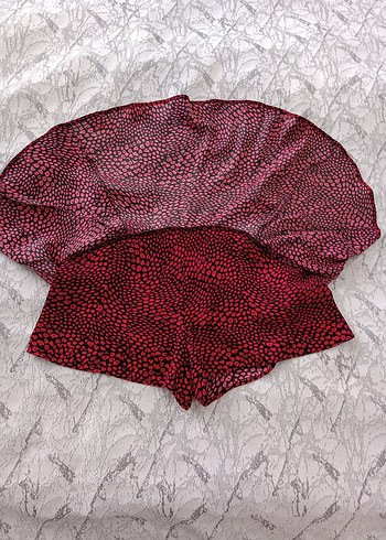 Kırmızı Renkli Mini Volanlı Etek - Görsel 4