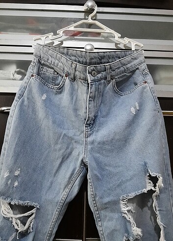Kadın yüksek bel kot jean
