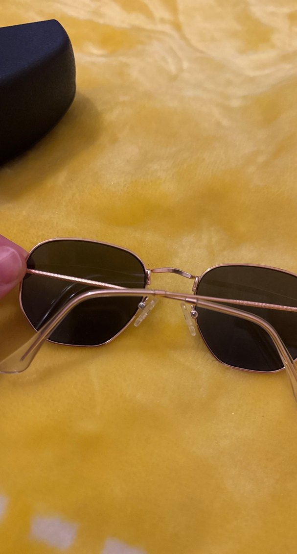 Altın Renkli Parlak Kadın Güneş Gözlüğü - Görsel 3