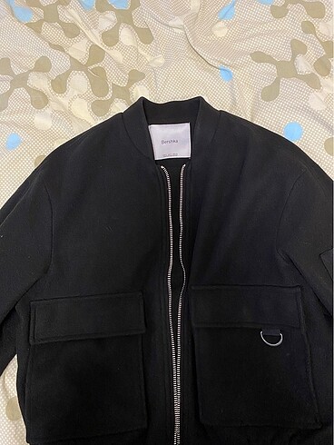 BERSHKA SİYAH KAŞE BOMBER