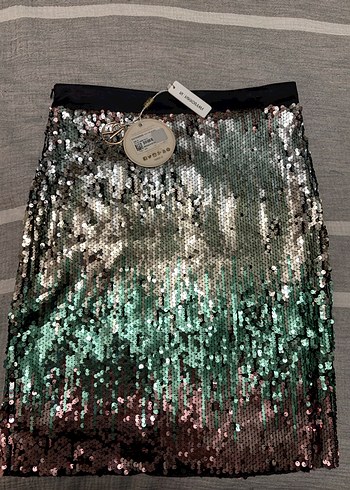 Parlak Payetli Mini Etek - Görsel 2