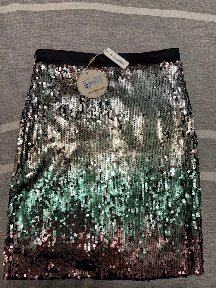 Parlak Payetli Mini Etek - Görsel 2