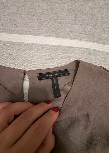 Uzun Kollu Bej Kadın Bluz - Görsel 2