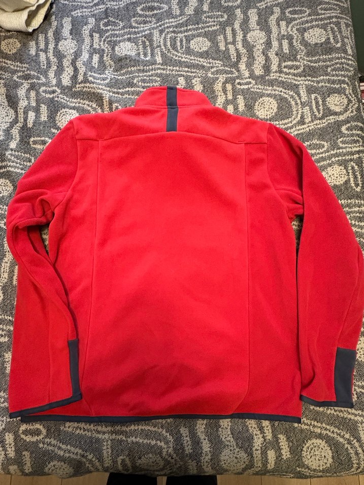 Kırmızı Fermuarlı Erkek Polar Sweatshirt - Görsel 2