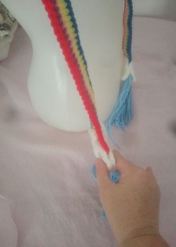 Rainbow skinny scarf - Görsel 6