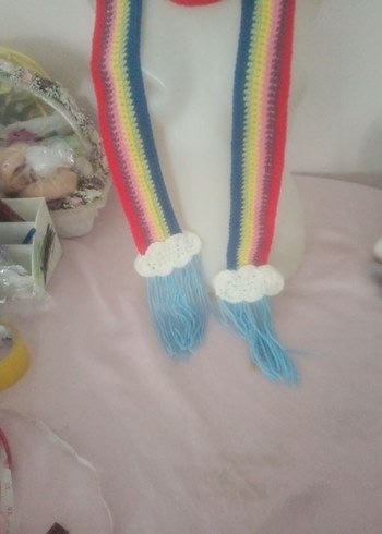 Rainbow skinny scarf - Görsel 3