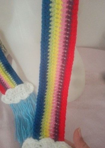 Rainbow skinny scarf - Görsel 5