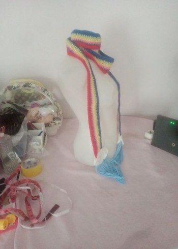 Rainbow skinny scarf - Görsel 7