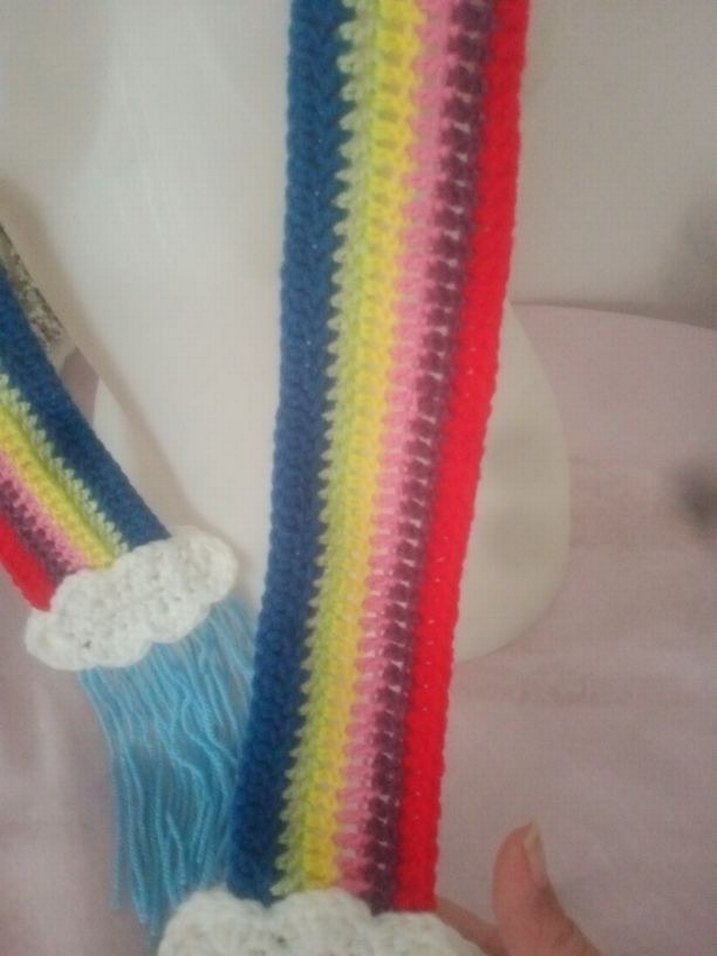 Rainbow skinny scarf - Görsel 5