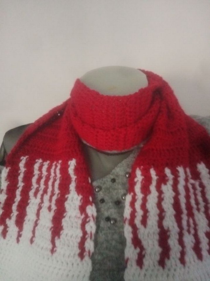 Gothic creepy bloody neck scarf - Görsel 4