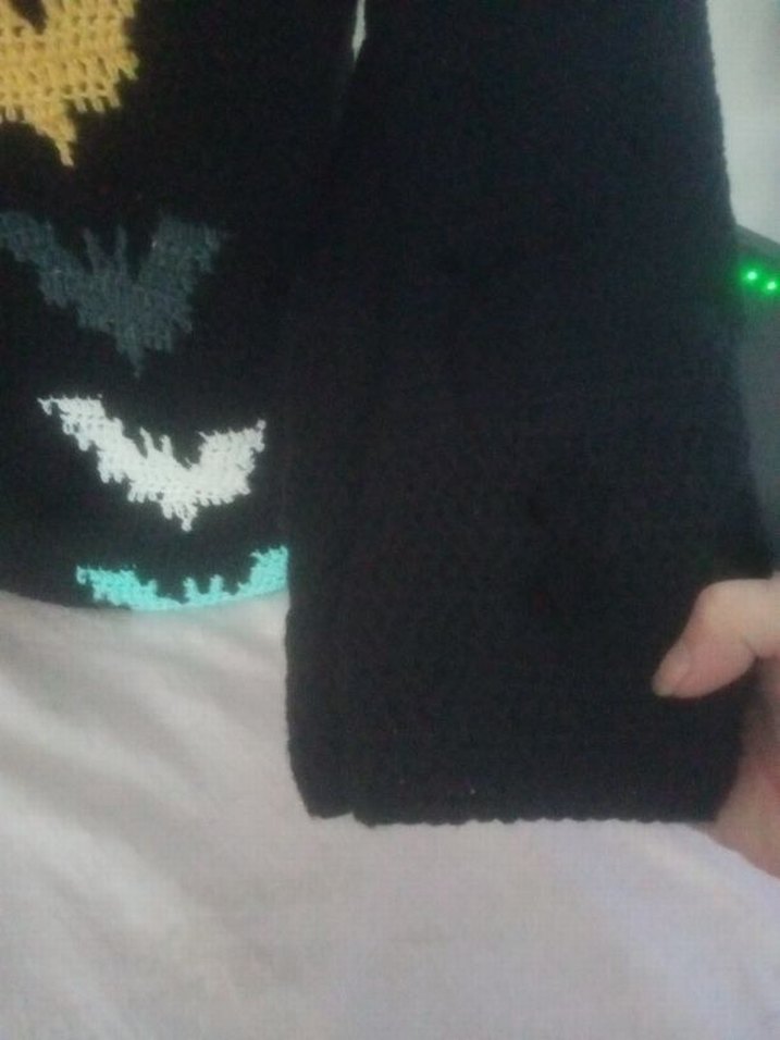 Yarasa Desenli Örgü Kadın Kazak - Görsel 5