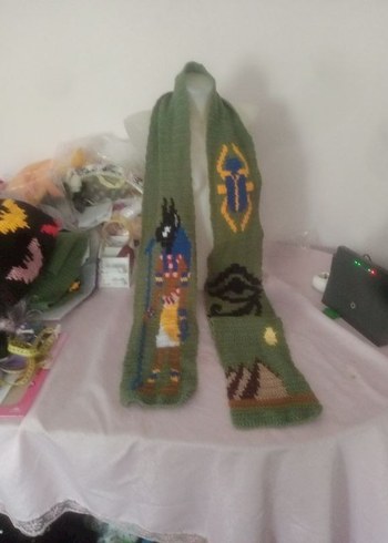 Antik Mısır temalı scarf - Görsel 2