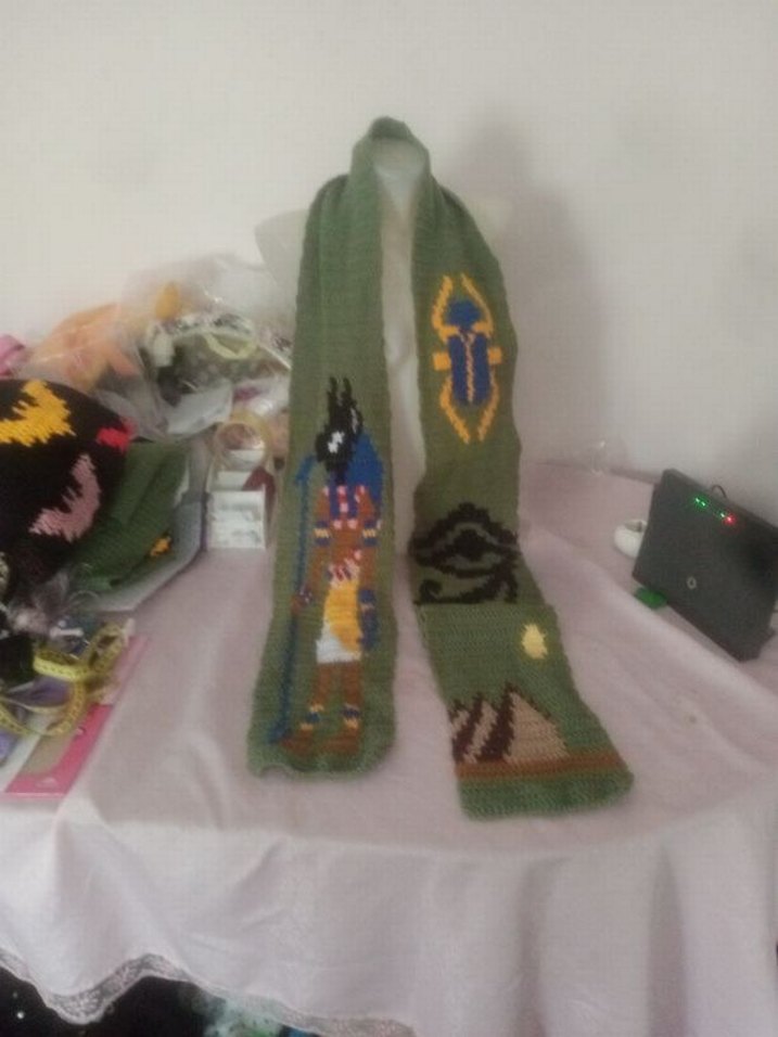 Antik Mısır temalı scarf - Görsel 2