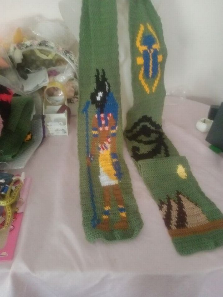 Antik Mısır temalı scarf - Görsel 3