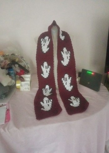 Gothic grunge punk ghost scarf - Görsel 2