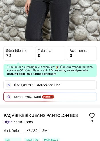 Diğer Gri Rahat Kesim Midi Kadın Jean