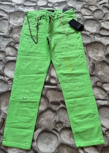 Kadın Yeşil Salaş Midi Pantolon - Görsel 2